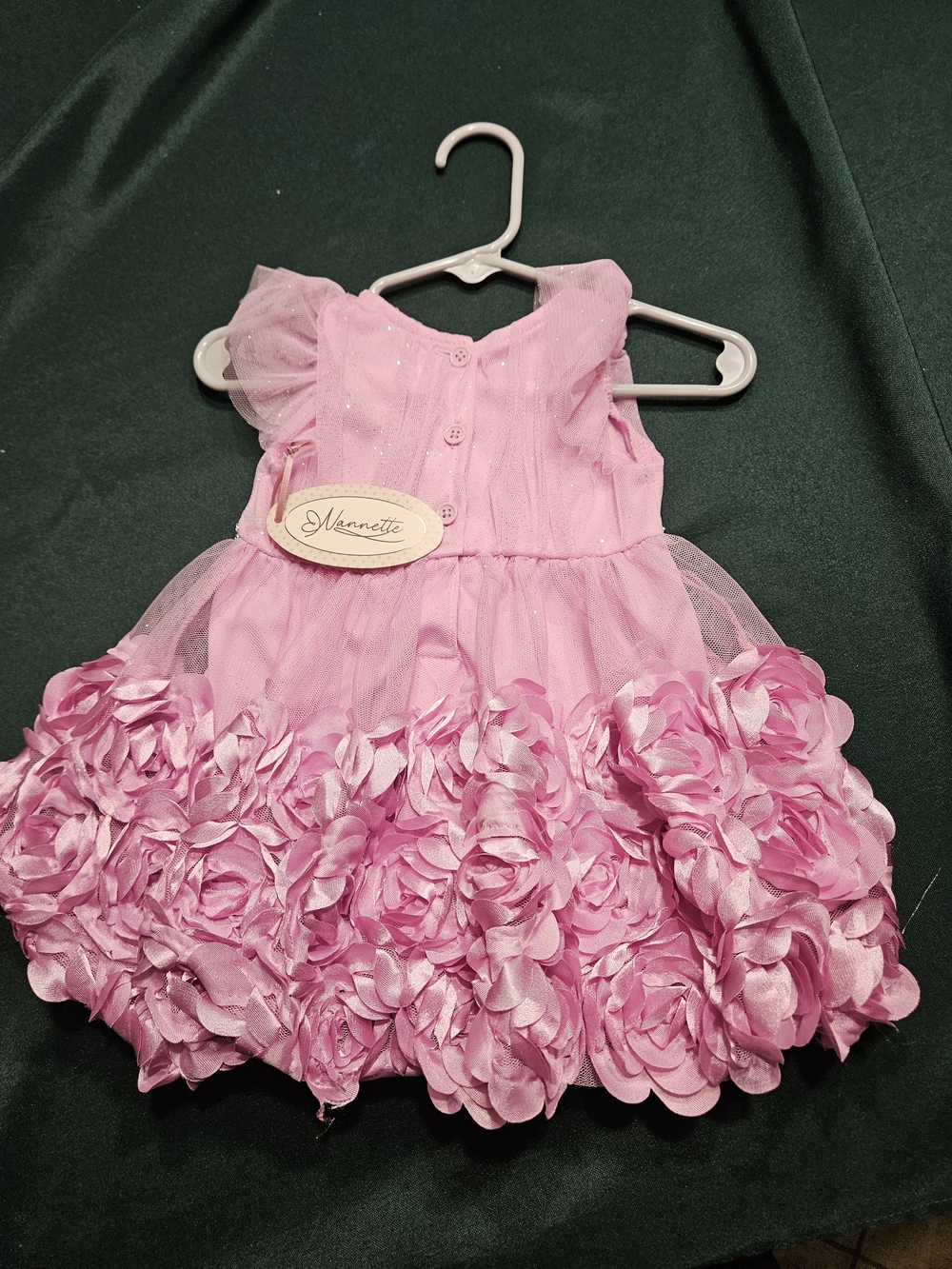 Nannette Pink _purple Floral Rosette Tulle Party Dress